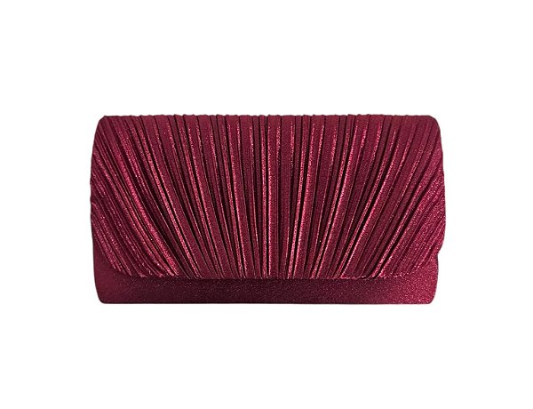 BOLSA DE FESTA RETANGULAR MARSALA PLISSADA