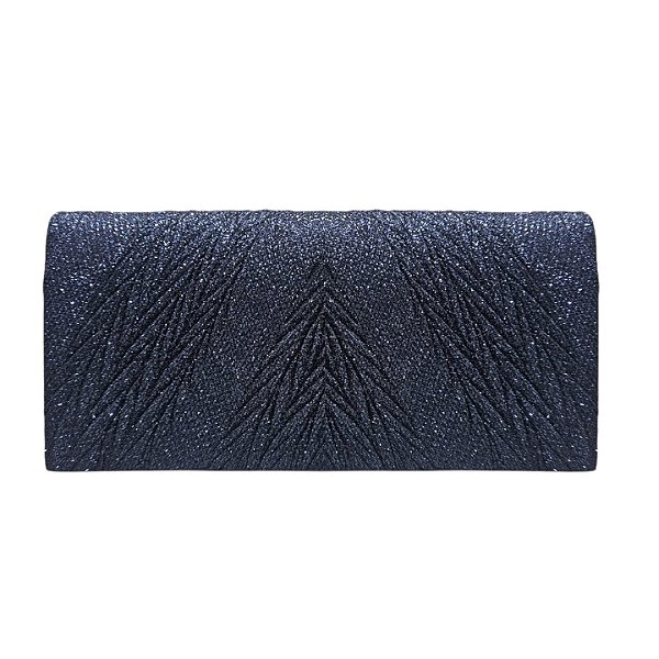 BOLSA DE FESTA RETANGULAR AZUL MARINHO COM GLITTER