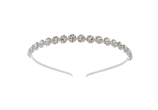 TIARA ESFERAS CRAVEJADAS PRATEADA