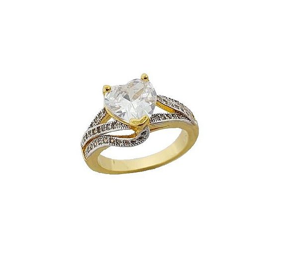 ANEL CORAÇÃO CENTRAL COM FILEIRAS DE MICROZIRCÔNIAS