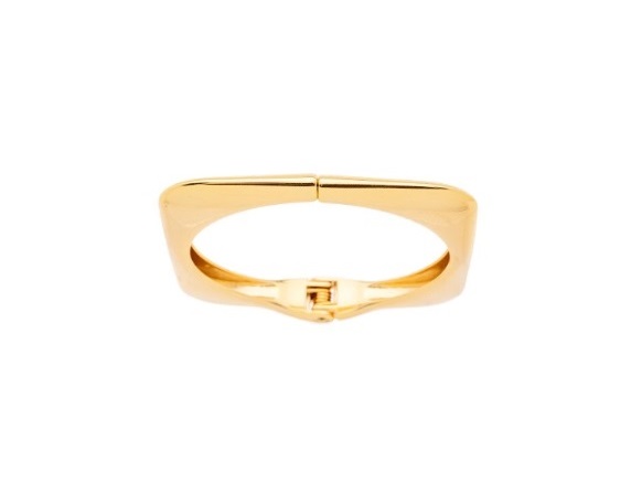 BRACELETE QUADRADO LISO BANHADO A OURO