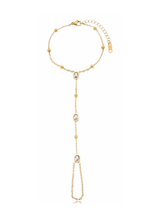 PULSEIRA HAND CHAIN EM AÇO DOURADO