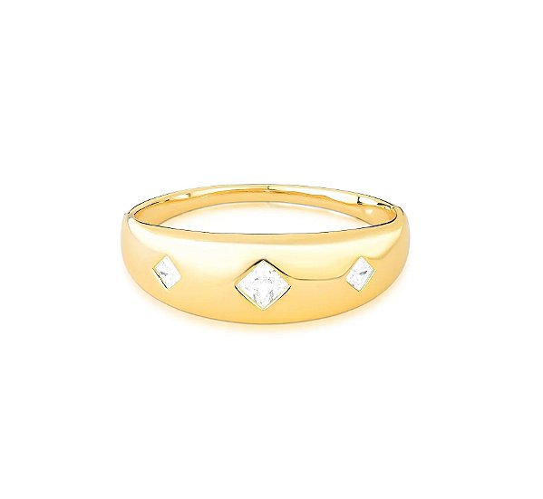 BRACELETE ABAULADO COM CRISTAIS BANHADO A OURO