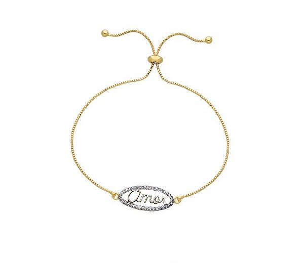 PULSEIRA AMOR REGULÁVEL BANHADA A OURO