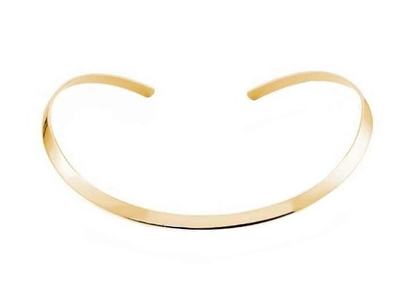 CHOKER ARO LISO BANHADO A OURO