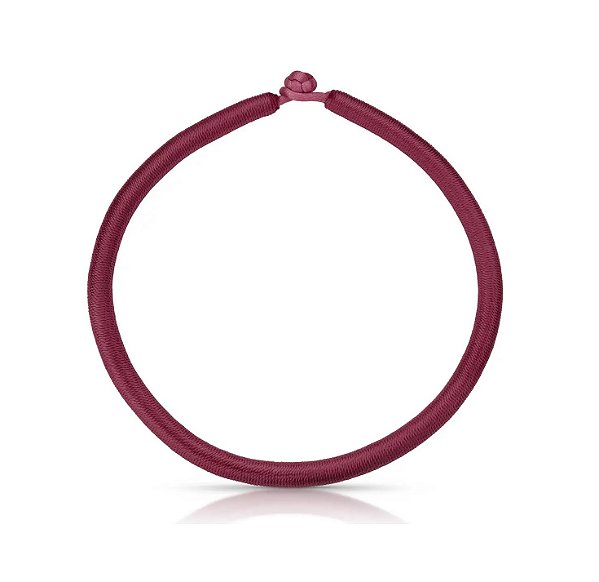 Colar de Fio Encerado Vermelho com Fecho em Nó