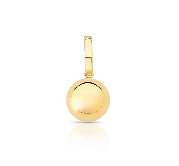 Pingente Avulso Esfera Fecho Click Banhado a Ouro