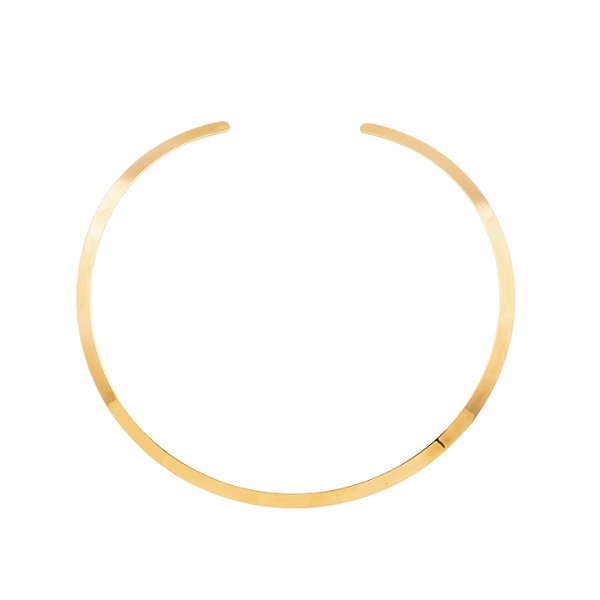 Colar Aro Liso 5 mm em Aço Dourado