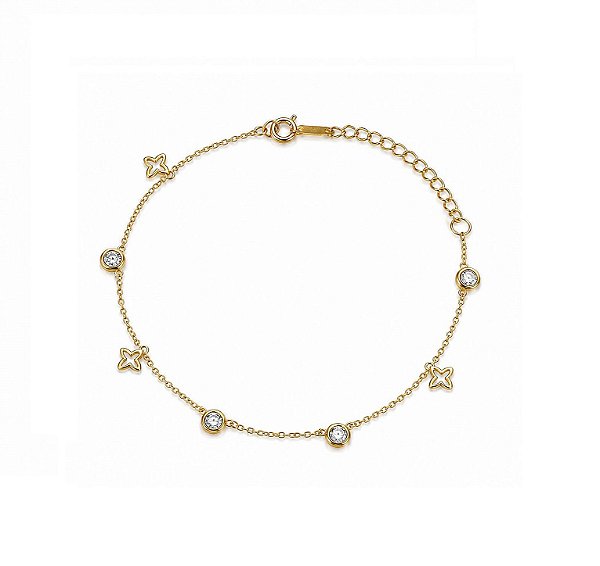 Pulseira com Pingentes em Aço