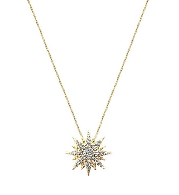 COLAR ESTRELA CRAVEJADA BANHADA A OURO
