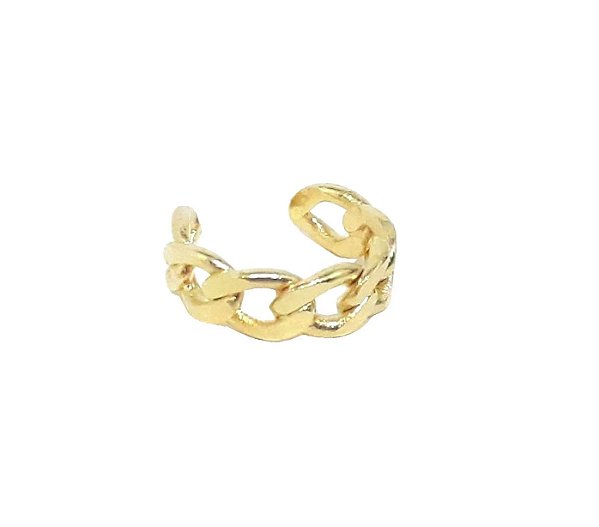 PIERCING CORRENTARIA BANHADO A OURO
