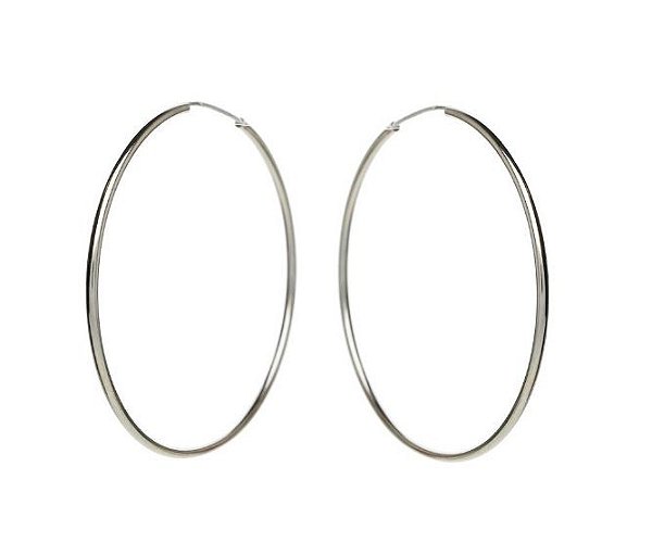 ARGOLA MAXI LISA BANHADA A RÓDIO NEGRO