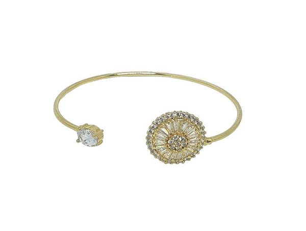 BRACELETE COM EXTREMIDADE PIZZA BANHADO A OURO