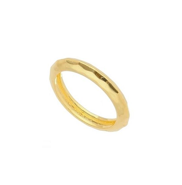 ANEL LISO OVALADO BANHADO A OURO