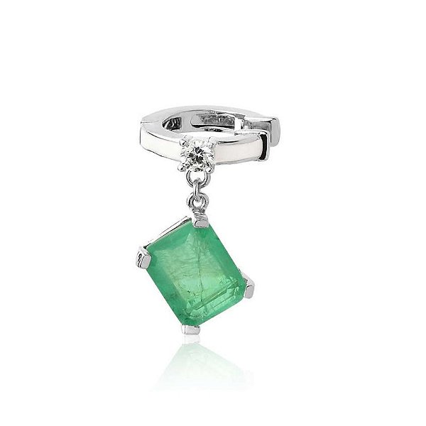 PIERCING UNITÁRIO COM RETÂNGULO FUSION E RESINA BRANCA
