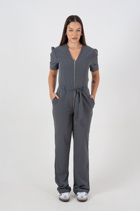 Macacão Duda Cinza Chumbo