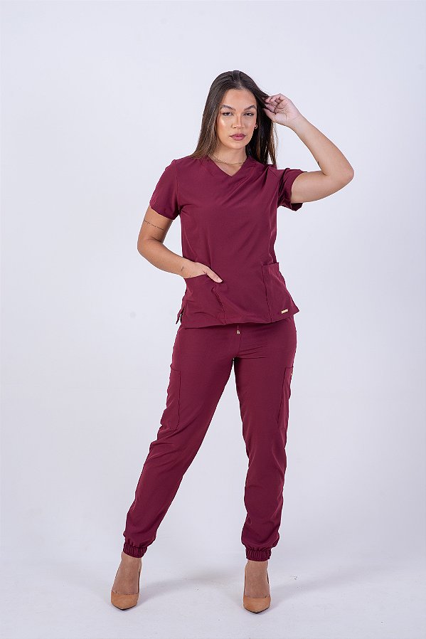 Scrub Carolina Bordô
