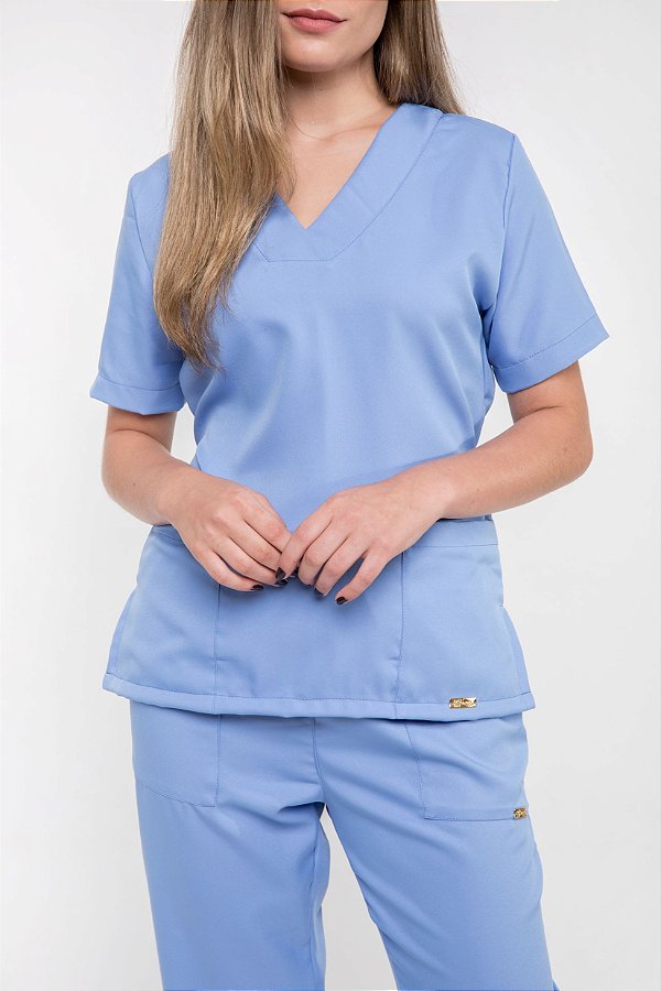 Scrub Tradicional Azul Glacê