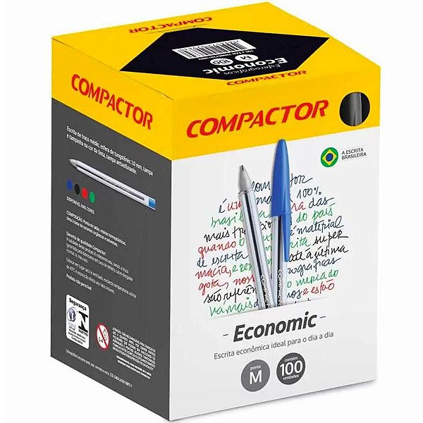 Caneta Compactor Caixa Com 100 Unidades