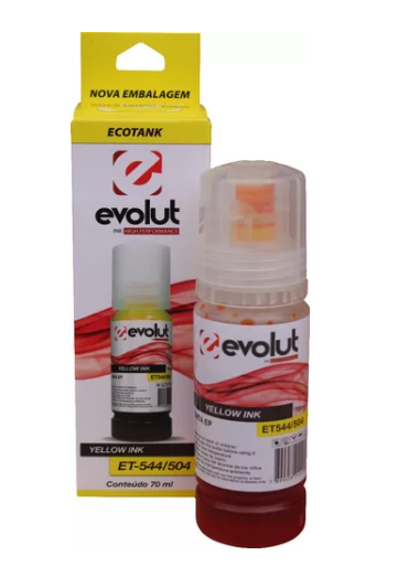 Tinta Evolut Compatível 544/504 Amarela - 70ML