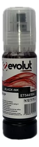 Tinta Evolut Compatível 544/504 Preta - 70ML