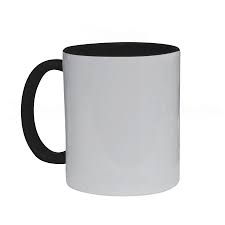 Caneca Fundo e Alça Cores - Preta