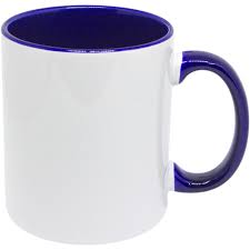 Caneca Fundo e Alça Cores - Azul Escuro