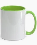Caneca Fundo e Alça Cores - Verde Claro