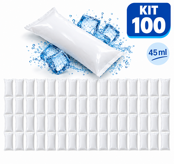 100 Un Gelo Gel Artificial Flexível 45g Gelox Branco Branco