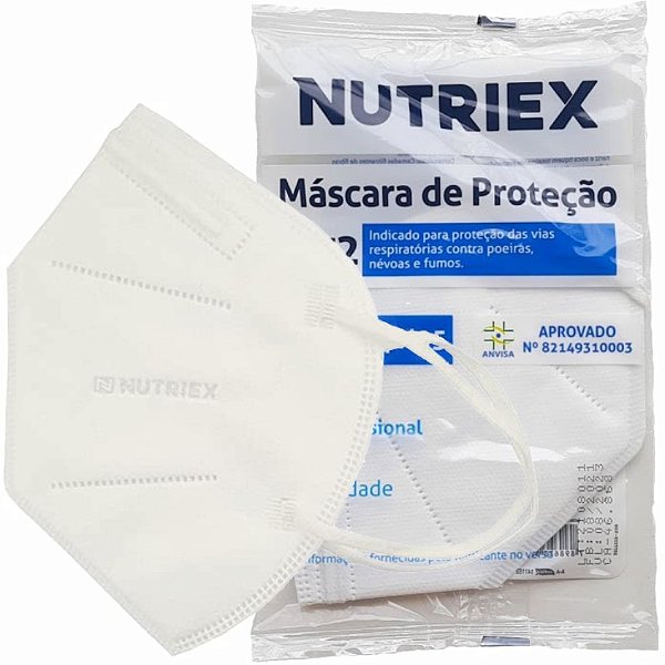 Máscara de Proteção Pff-2 / N95 Branca - Nutriex