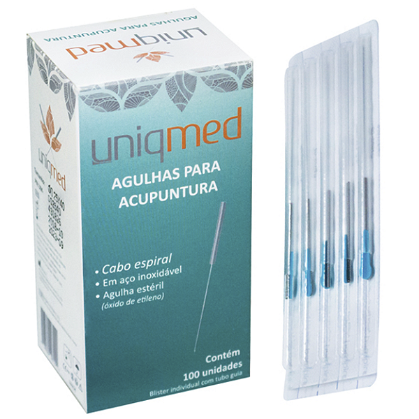 Agulha para Acupuntura Uniqmed - 100 Unidades