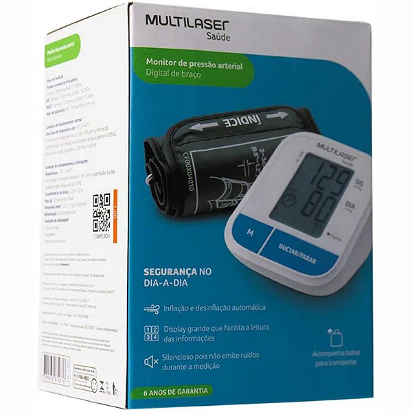 Aparelho De Pressão Digital De Braço Automático HC206 - Multilaser ...