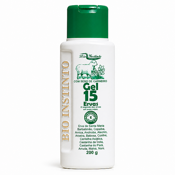 Gel Massageador 15 Ervas com Sebo de Carneiro 200g Bio Instinto