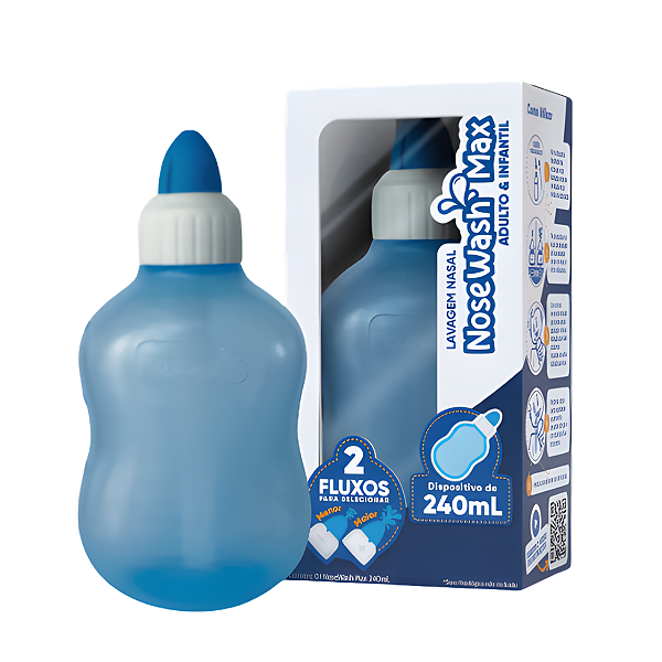 Lavador Nasal Nosewash Max Adulto e Infantil 240ml - Agpmed
