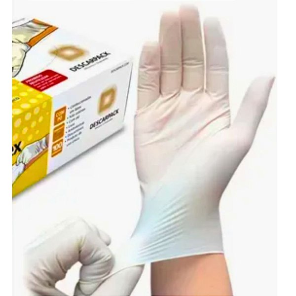Luva Latex "P" Com Pó C/100 - Descarpack - 530201