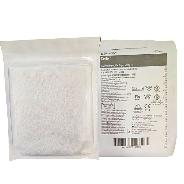 Curativo Compressa Gaze PHMB 0,2% 15,2cmx17,1cm Kerlix Amd Embalagem 2 Un 6662- Covidien