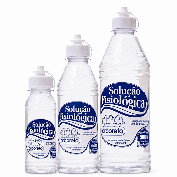 Soro Fisiológico 0,9% Arboreto para Higienização 100ml, 250ml ou 500ml