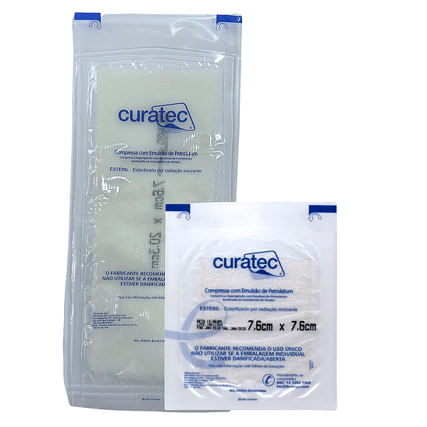 Compressa de Rayon com Emulsão de Petrolatum - Curatec