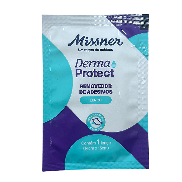 Lenço Removedor de Adesivos Derma Protect  14 x 15 cm - Unidade -  Missner