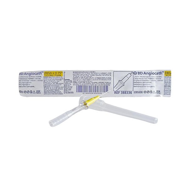 Cateter Intravenoso Periférico 24GA x 0.75'' (0.7mm x 19mm) Angiocath - BD