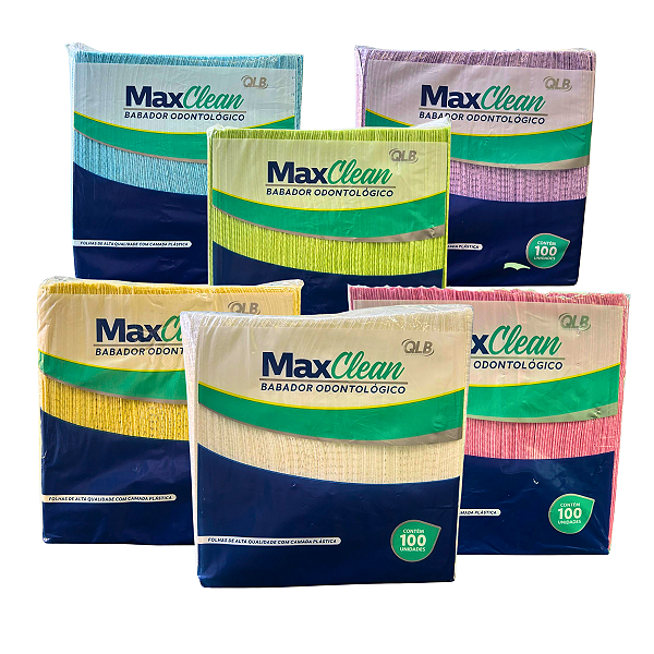 Babador Odontológico 33cm x 47cm C/100 - Maxclean