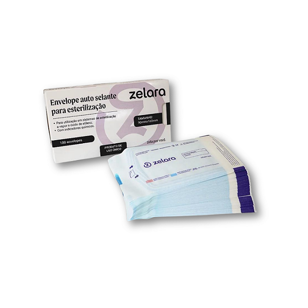 Envelope Auto Selante para Esterilização c/ 100 Unidades - Zelara