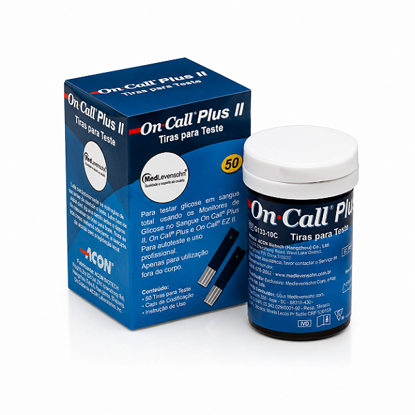 Tiras Reagentes Para Teste de Glicose On Call Plus II