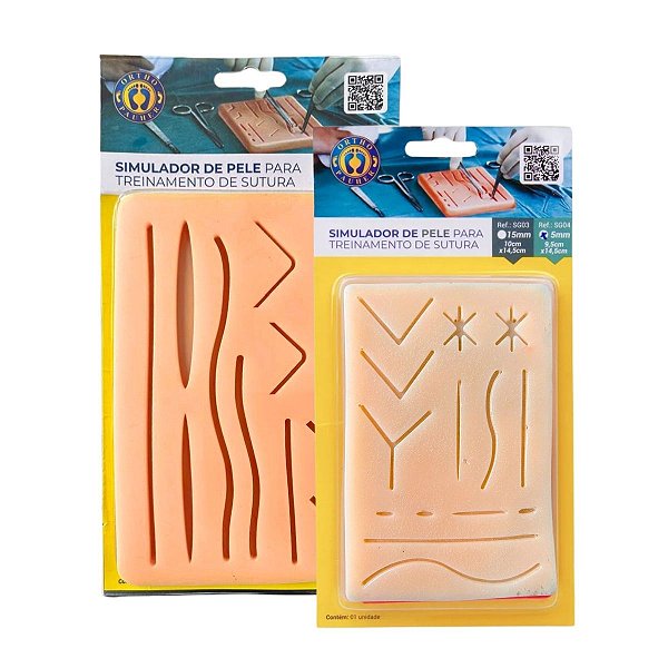Simulador de Pele para Treinamento de Sutura - Ortho Pauher