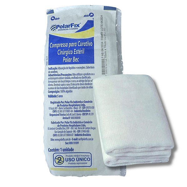 Compressa para Curativo Cirúrgico Estéril  Polar Bec - PolarFix