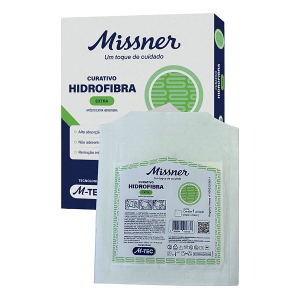 Curativo M-Tech Hidrofibra Extra 10cm x 10cm - Unidade - Missner