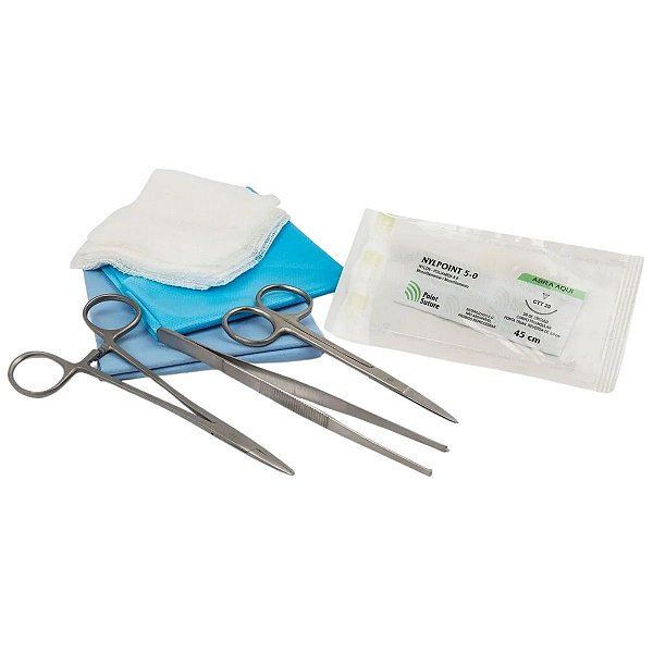 Kit Sutura Estéril Descartável em Liga Metálica - Unidade -  Kolplast