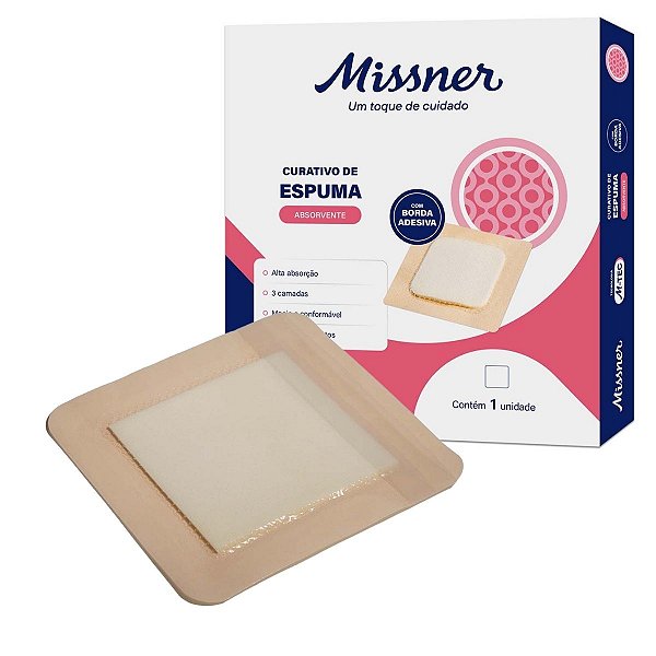 Curativo Espuma Absorvente Border M-Tec Missner - Unidade