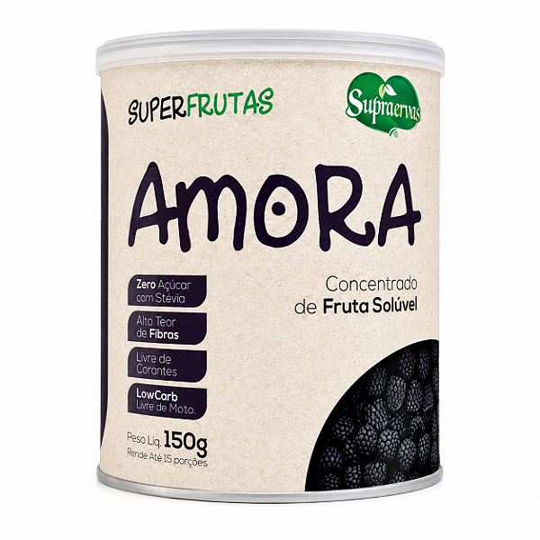 Suplemento Amora SuperFrutas Supraervas 150g Concentrado Solúvel