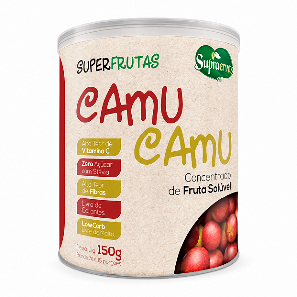 Camu-Camu Solúvel com Vitamina C e Fibras 150 g Supraervas